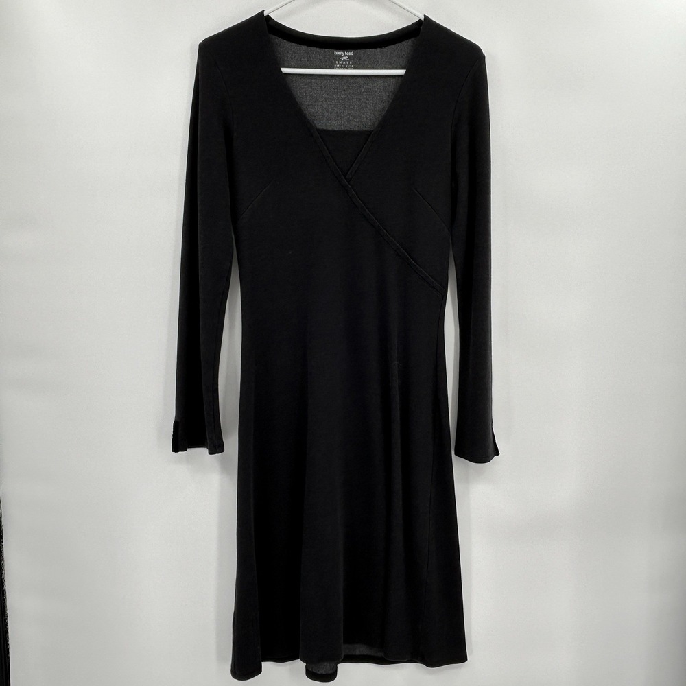 Horny Toad Womens Tencel Lyocell Long Sleeve‎ Dress Size Small Gray Faux Wrap